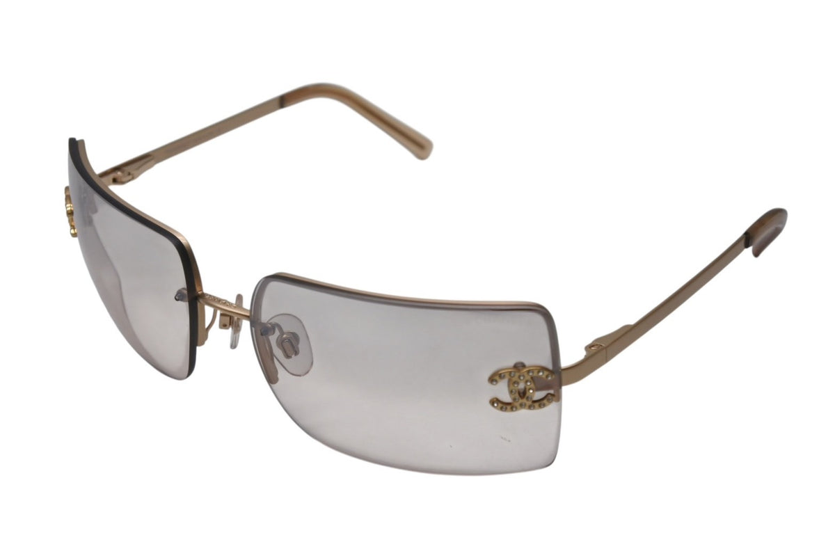 極美品 CHANEL シャネル リムレス サングラス 4092-B c.102/8Z サイズ