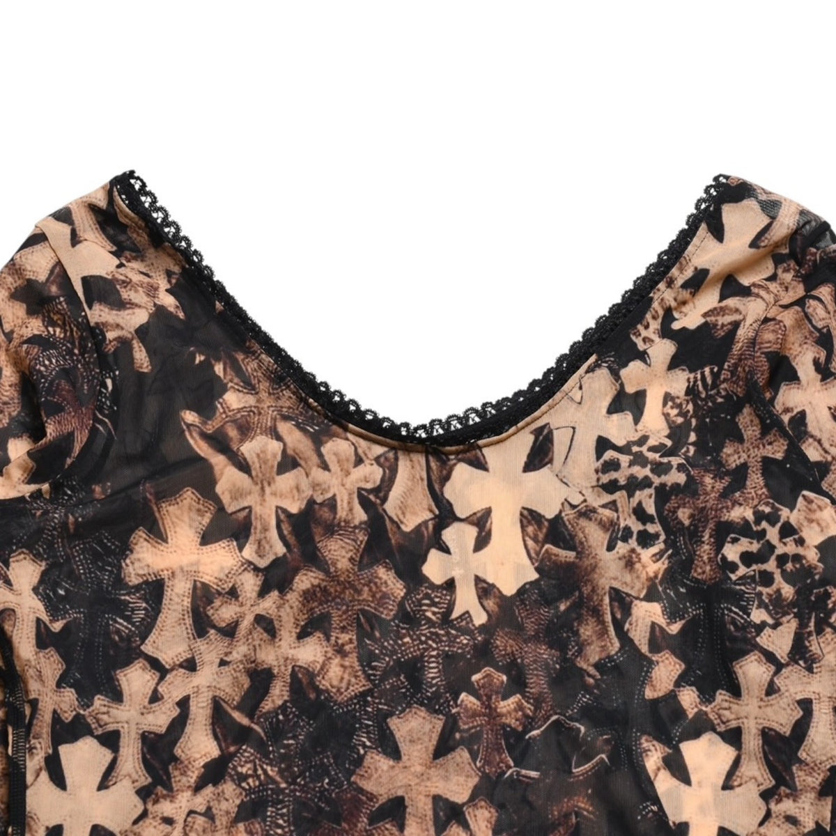 新品未使用 CHROME HEARTS クロムハーツ Waterfall Cross Print Mesh