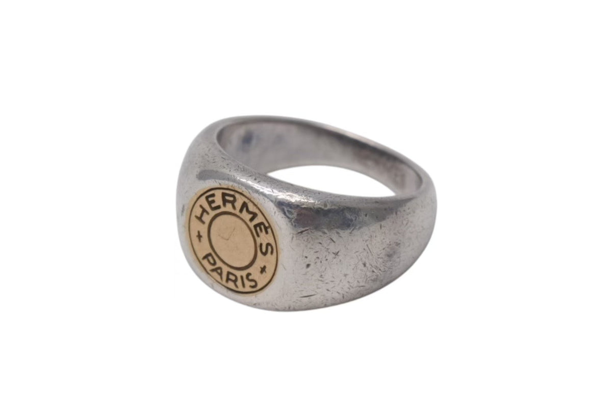 HERMES エルメス セリエ リング コンビ 指輪 シルバー925/750 10.4g
