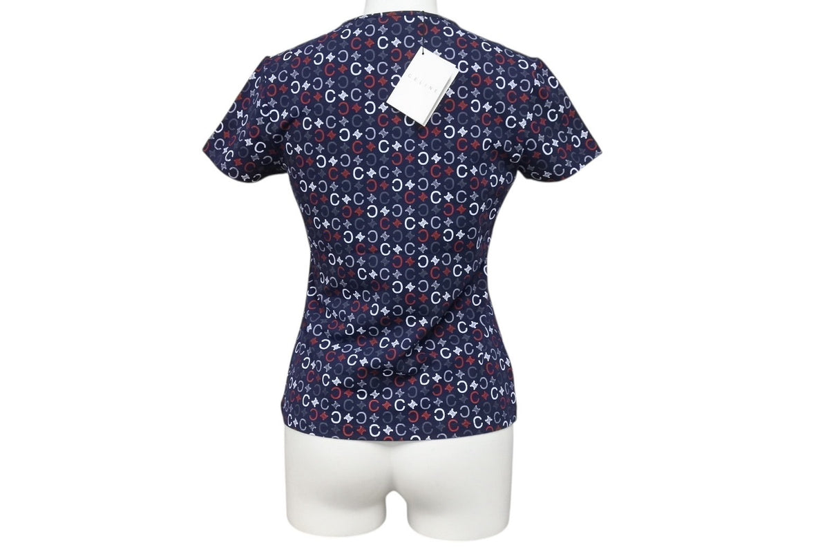 極美品 CELINE セリーヌ 半袖Tシャツ チビT マカダム柄 コットン