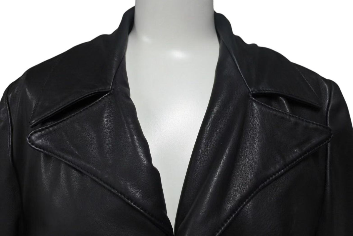 CHROME HEARTS クロムハーツ 4クロスボールボタン レザーコート