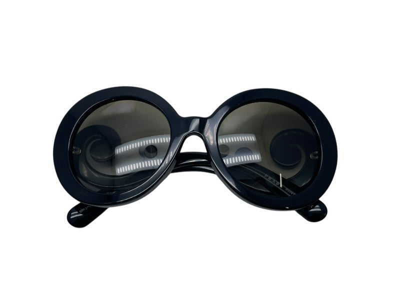 極美品 PRADA プラダ デザインフレーム サングラス ミニマル バロック