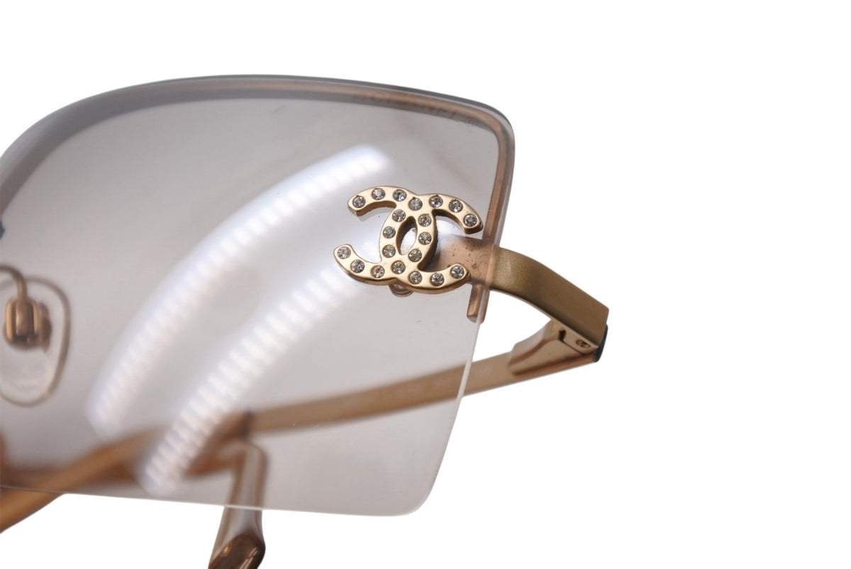 極美品 CHANEL シャネル リムレス サングラス 4092-B c102/8Z サイズ62