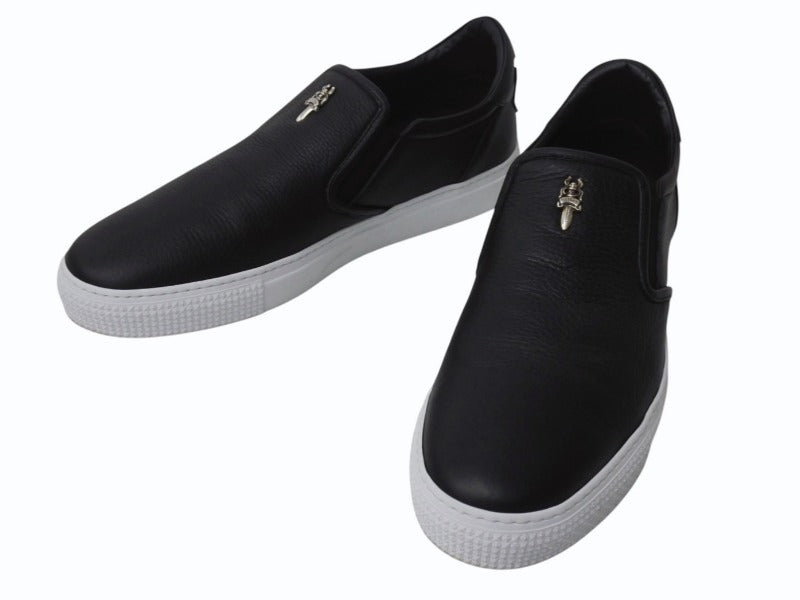 クロムハーツ CHROME HEARTS スリッポン 靴 直営店☆クロムハーツ☆CH ダガー スリッポン シューズ BLACK (CHROME