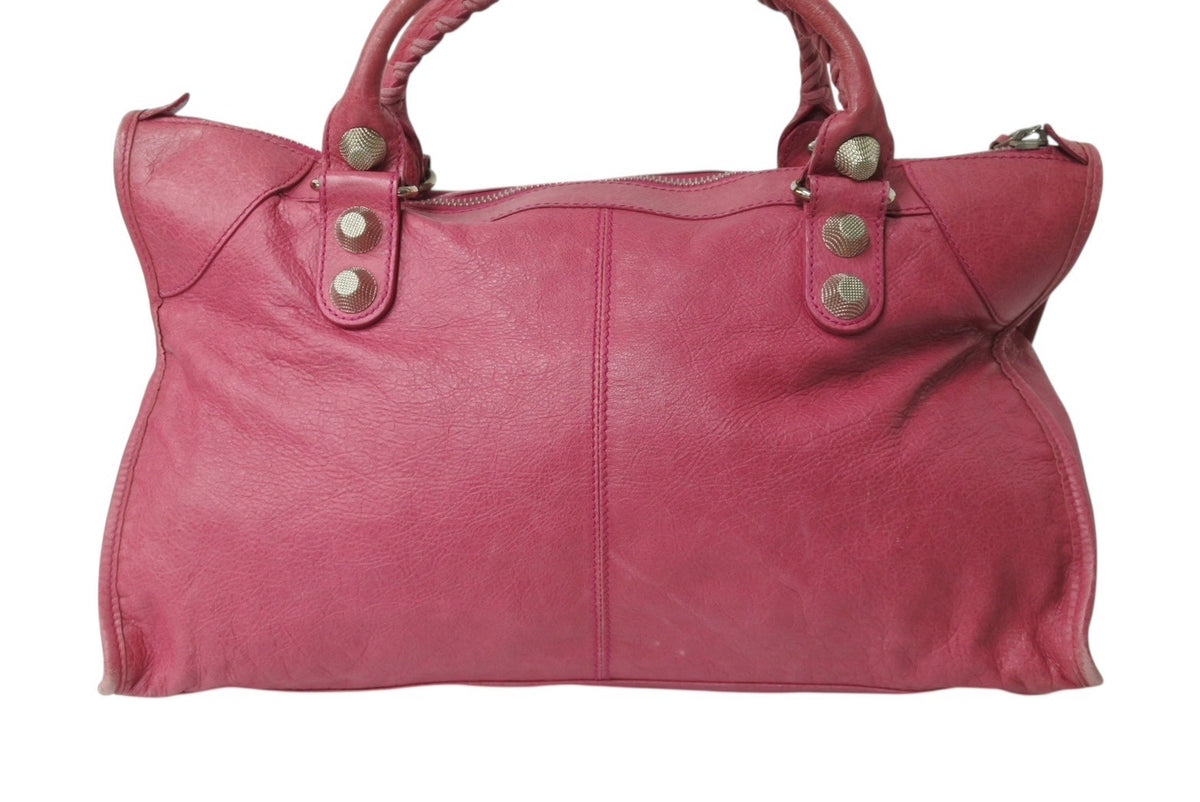 バレンシアガ レザーバッグ　ピンク BALENCIAGA バレンシアガ ジャイアント ワーク ハンドバッグ ピンク