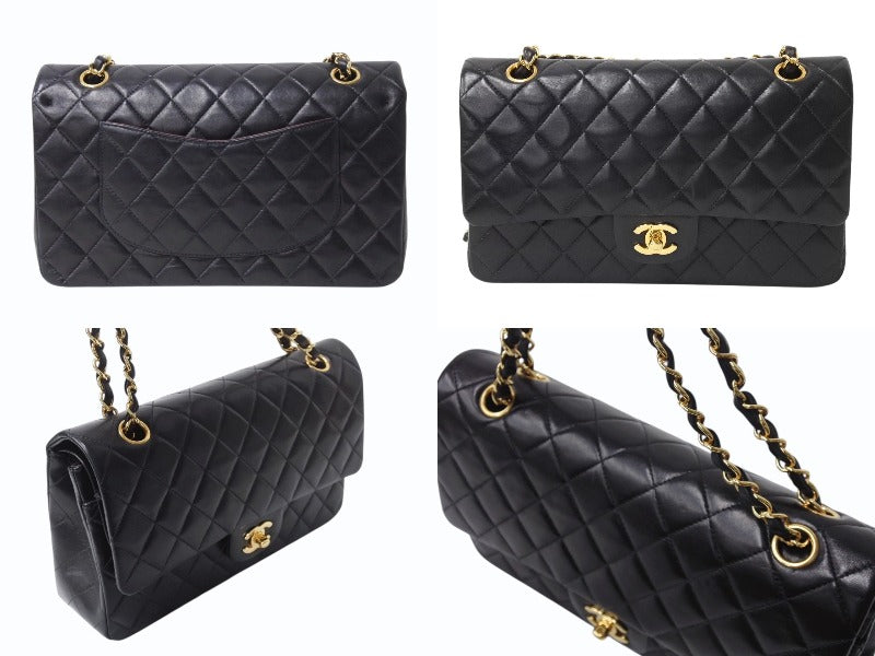 極美品 CHANEL シャネル マトラッセ25 Wフラップ Wチェーンショルダー
