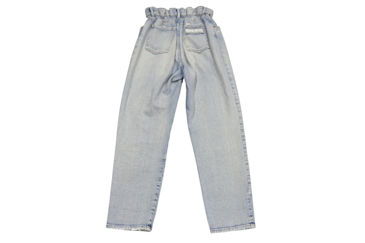 MIU MIU ミュウミュウ 21年 コットン ウエストギャザー テーパード