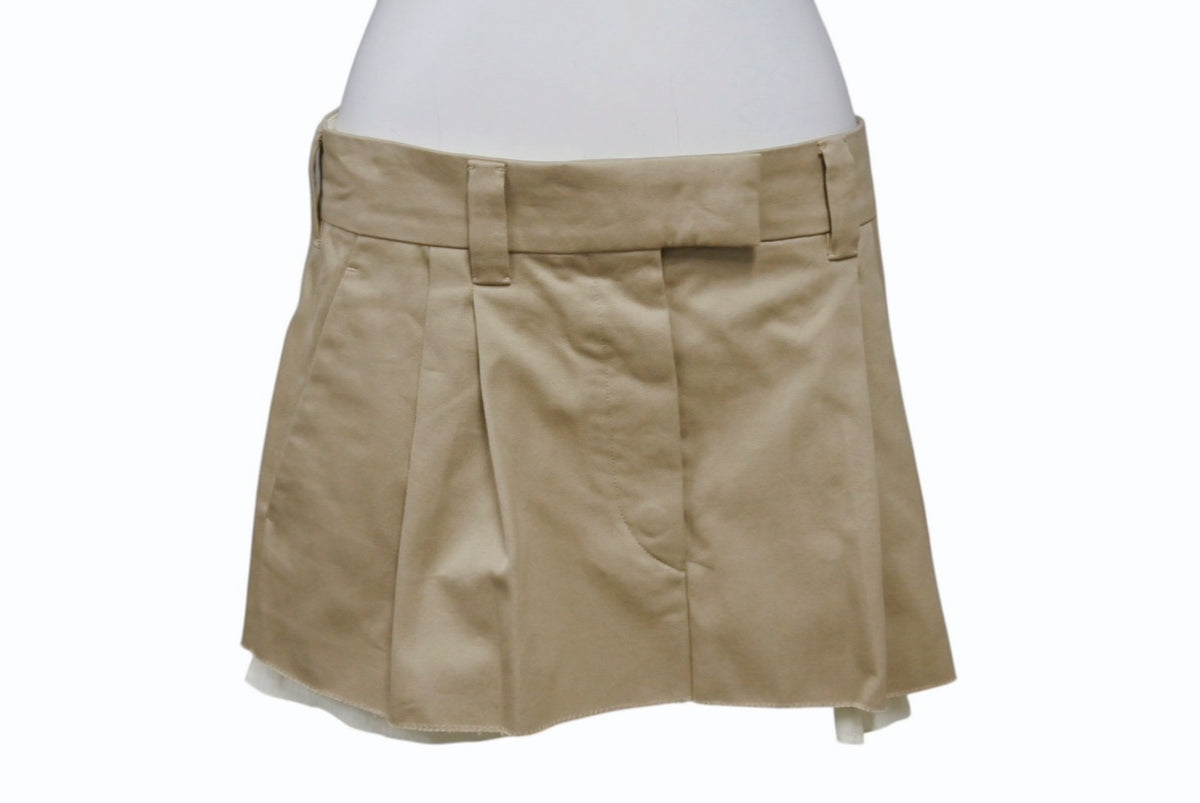 極美品 MIUMIU ミュウミュウ チノ ミニスカート MG1801 サイズ40 刺繍