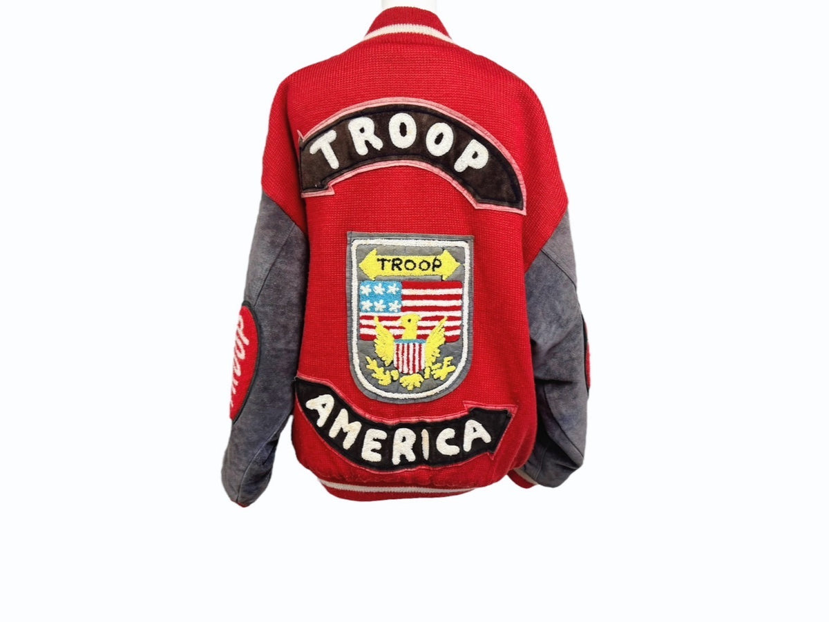 スタジャン TROOP AMERICA TROOP トゥループ スタジャン VINTAGE ヴィンテージ ワッペン LL COOL