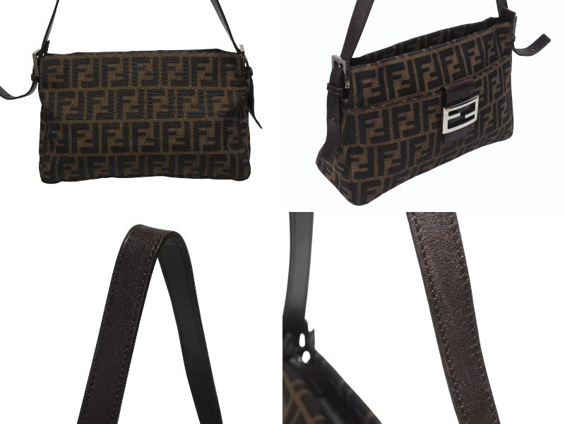 極美品 FENDI フェンディ ズッカ柄 ワンショルダーバッグ ジャガード