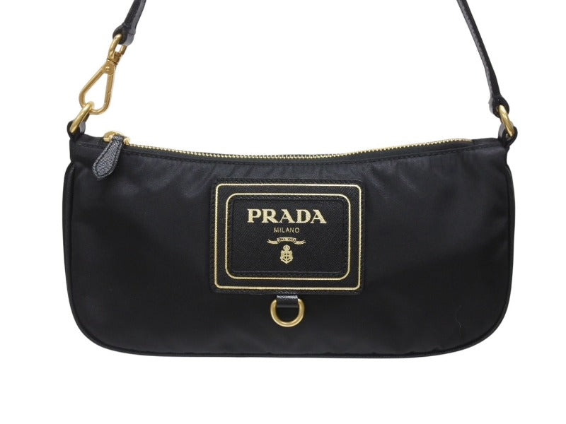 ◇ 美品 PRADA プラダ ワンショルダーバッグ ナイロン×レザー ネイビー◇ PRADA プラダ ワンハンドルショルダーバッグ ネイビー プラダ