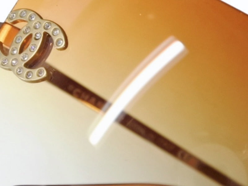 極美品 CHANEL シャネル リムレス サングラス ラインストーン 2000s