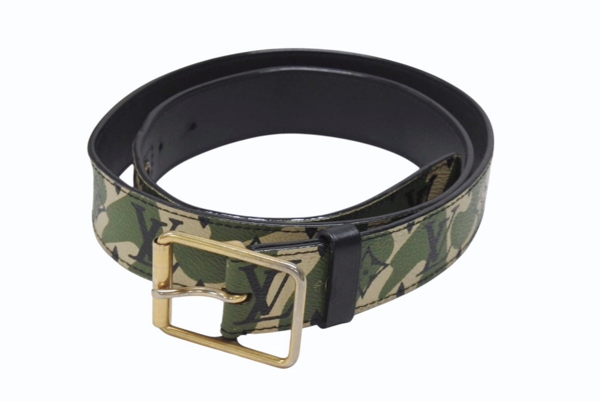 ルイヴィトン　ベルト　迷彩 LOUIS VUITTON ルイヴィトン ベルト サンチュール モノグラモ