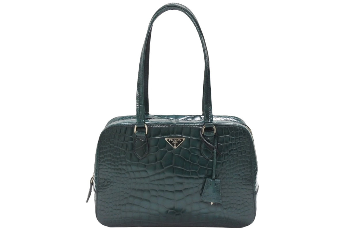 極美品 PRADA プラダ ハンドバッグ トートバッグ トライアングルロゴ