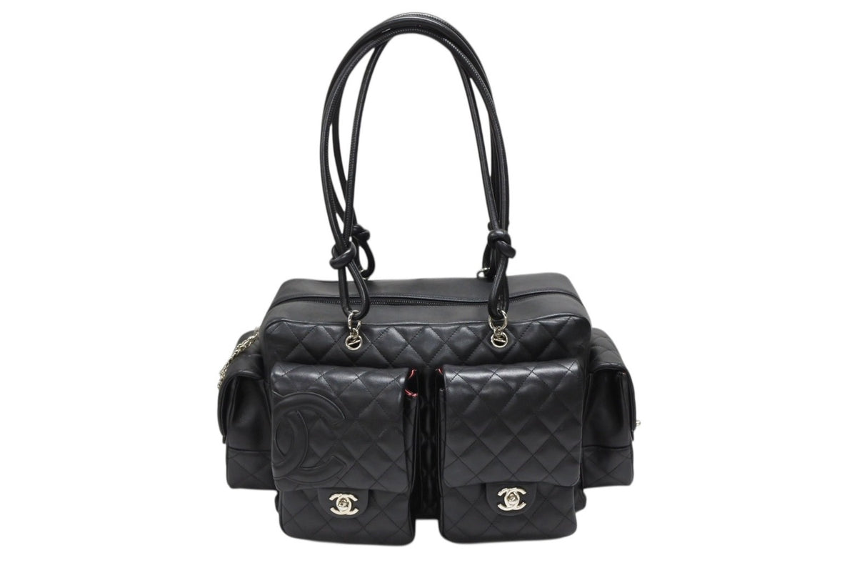 CHANEL シャネル カンボンライン マルチポケット ボストンバック中古 極美品 CHANEL シャネル カンボンライン マルチポケット