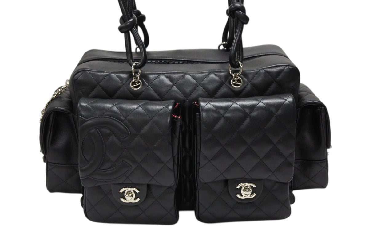 CHANEL シャネル カンボンライン マルチポケット ボストンバック中古 極美品 CHANEL シャネル カンボンライン マルチポケット
