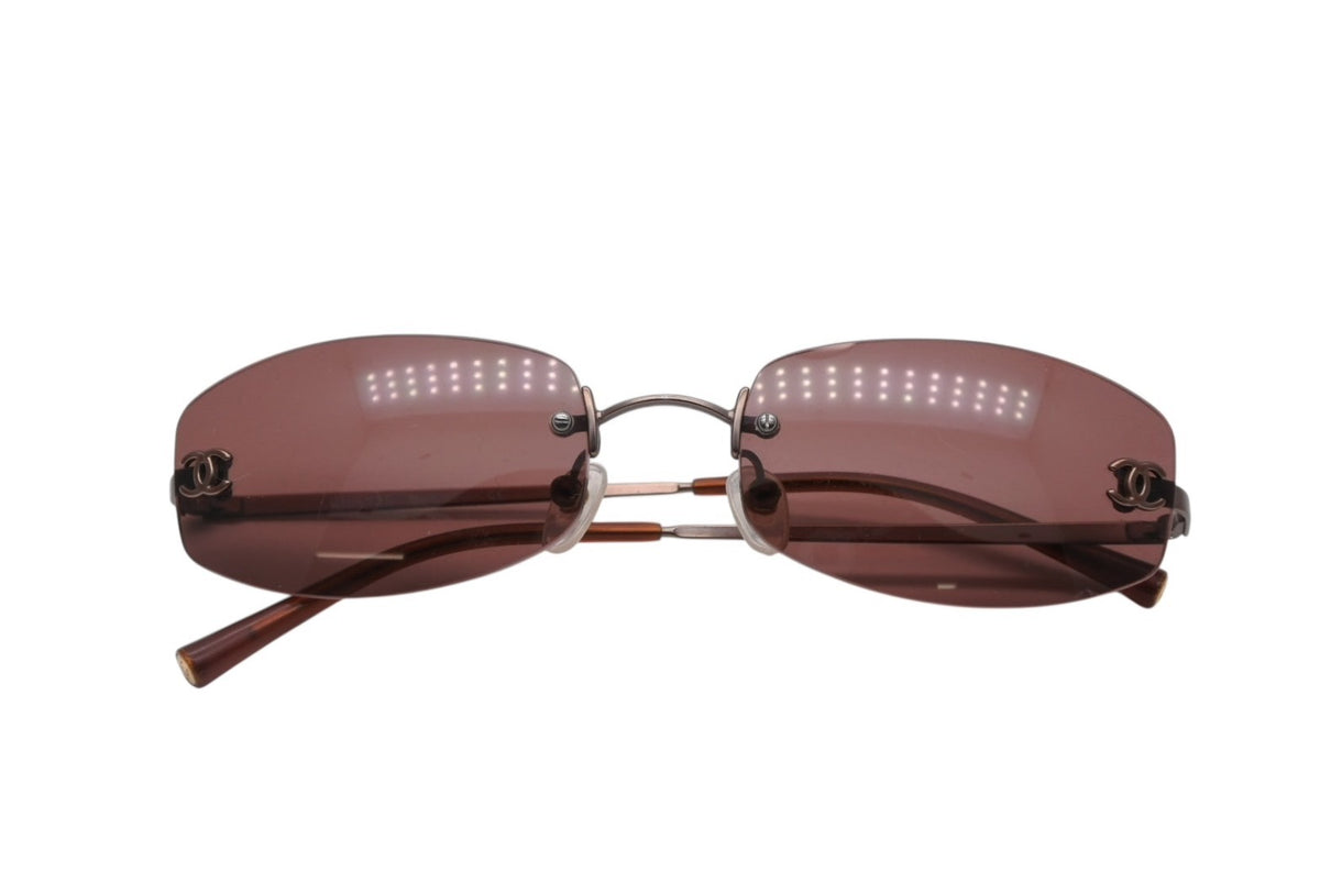 CHANEL シャネル サングラス 眼鏡 ココマーク リムレス フチなし 4002