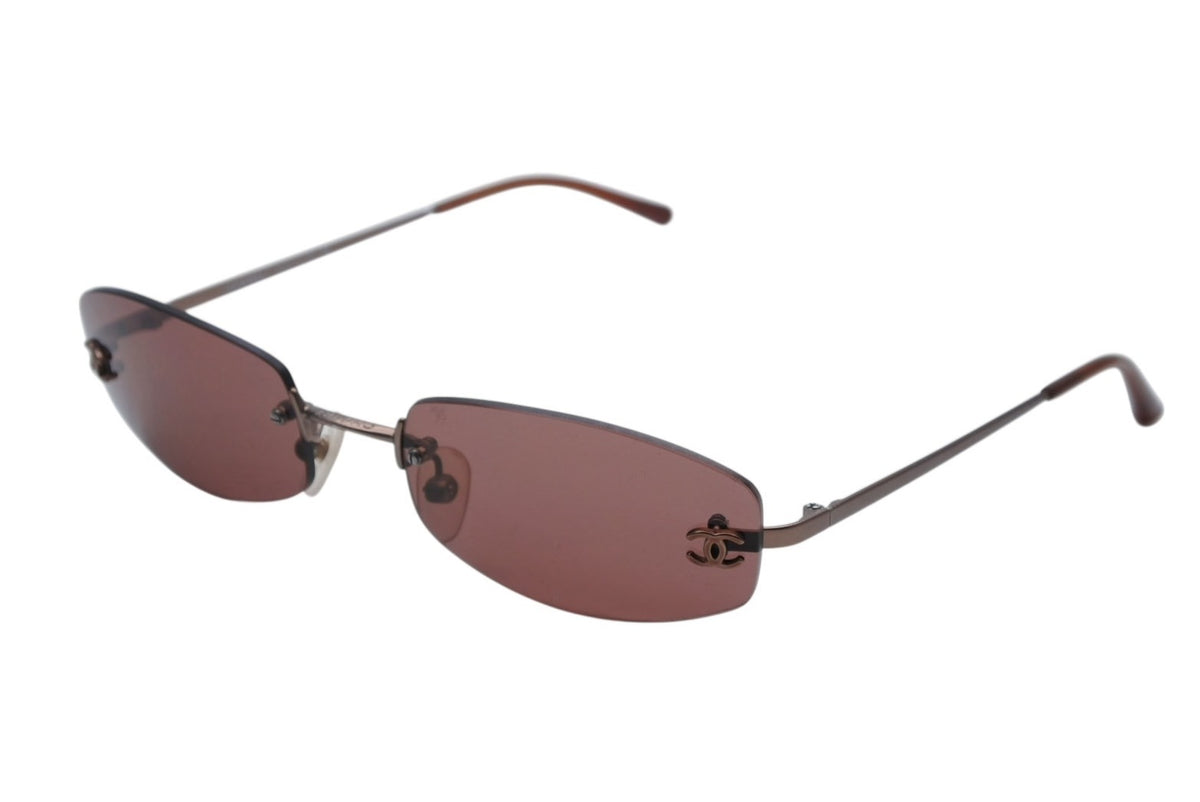 CHANEL シャネル サングラス 眼鏡 ココマーク リムレス フチなし 4002