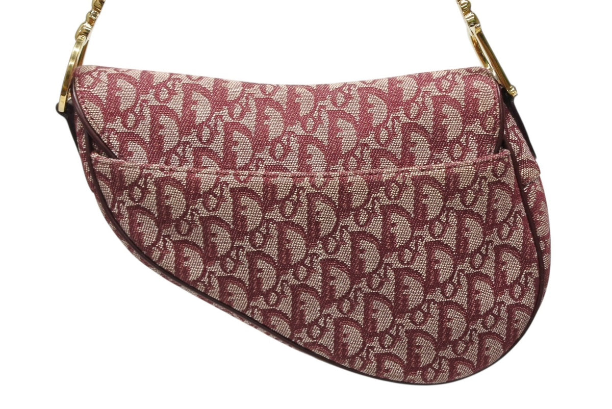 CHRISTIAN DIOR クリスチャンディオール トロッター柄 サドルバッグ