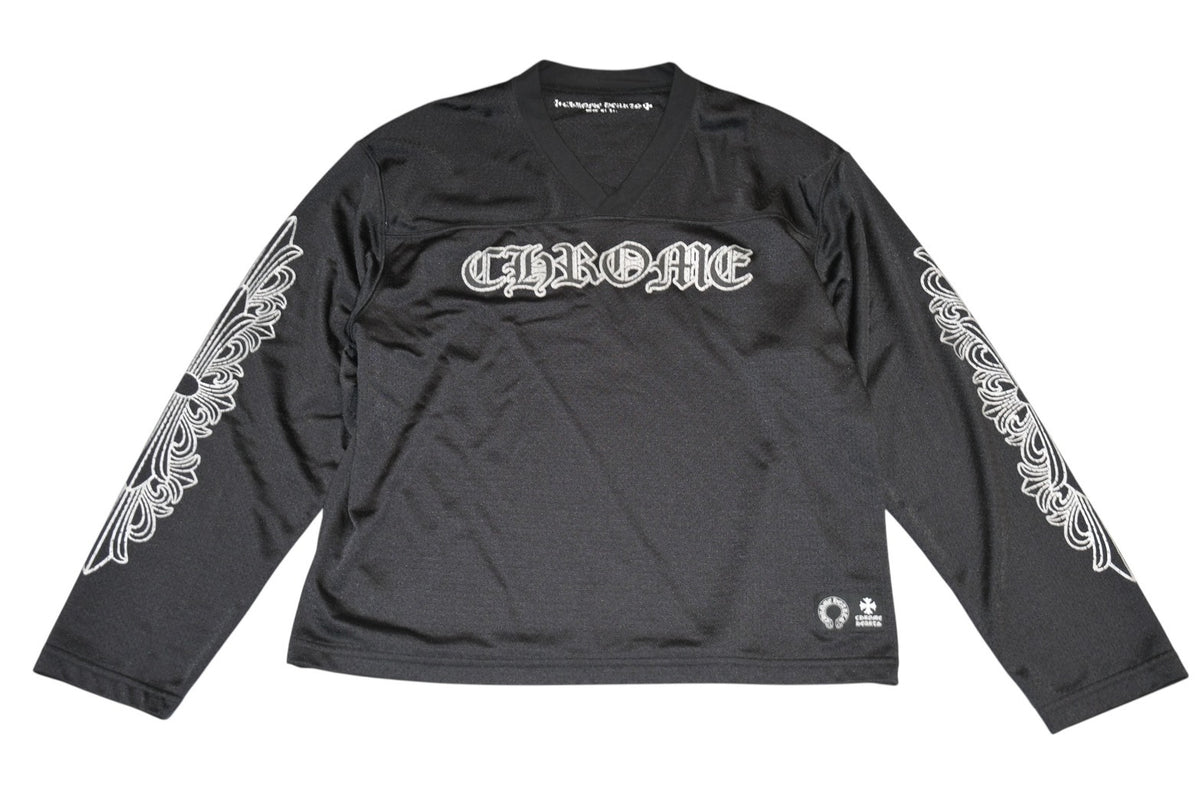 極美品 CHROME HEARTS クロムハーツ メッシュ バーシティー ジャージー