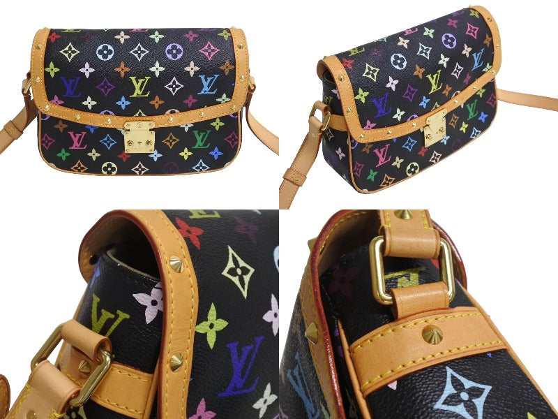 極美品 LOUIS VUITTON ルイヴィトン ソローニュ ショルダーバッグ M92639 モノグラムマルチ ブラック 村上隆 中古  4c067131xx – Casanova Vintage