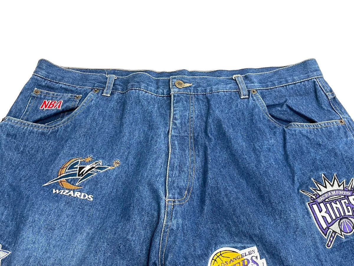 UNK デニムパンツ バギーデニム サイズ40 NBA Bリーグ オールスター バスケ 刺繍デザイン チームロゴ ブルー コットン 美品 中古  4c067434 – Casanova Vintage