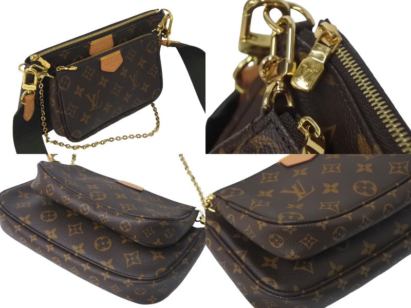 極美品 LOUIS VUITTON ルイヴィトン ミュルティポシェット アクセソワール カーキ ショルダーバッグ モノグラム M44813 中古  4c069109 – Casanova Vintage