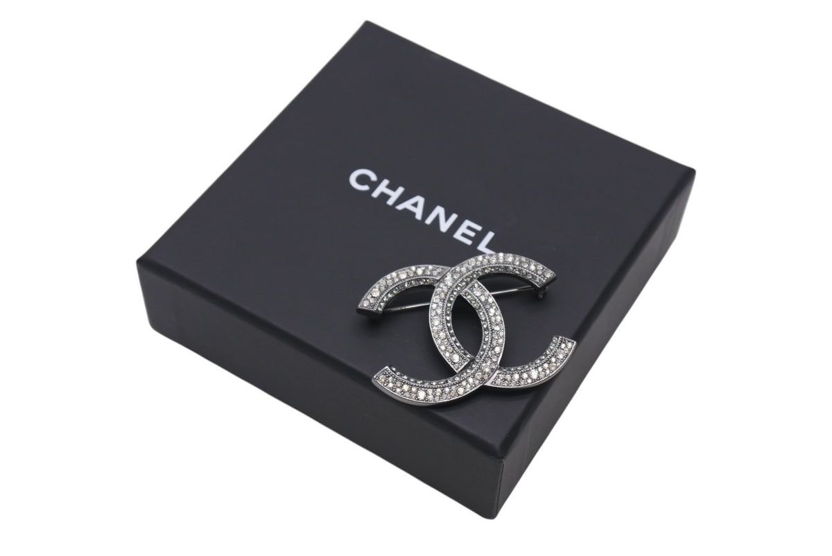 極美品 CHANEL シャネル DOUBLE C BROCHE ダブル C ブローチ