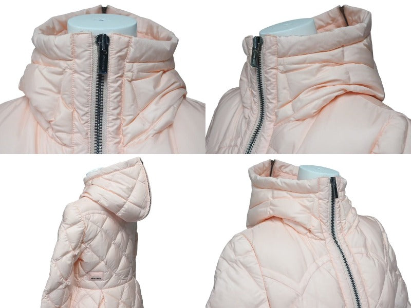 極美品 MIUMIU ミュウミュウ 14AW キルティング ダウンコート ピンク