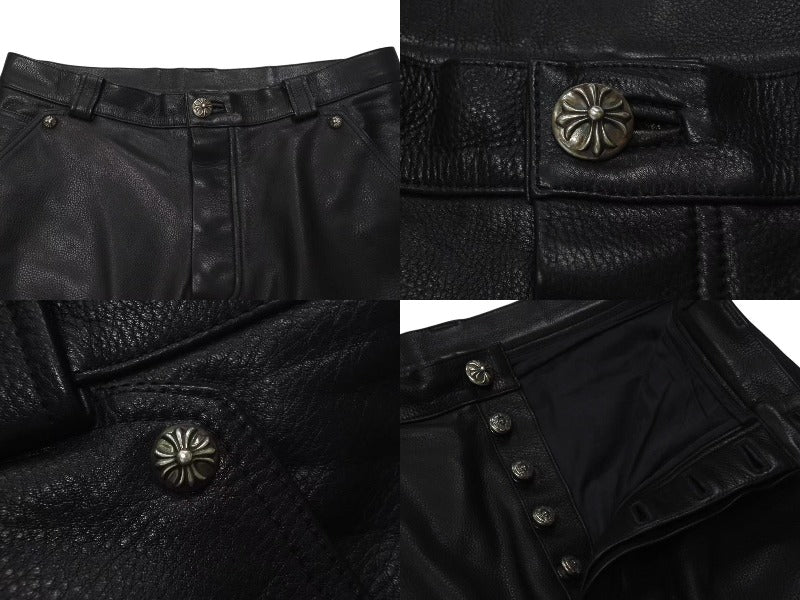 取下げ前セール★超レア★クロムハーツ★レザー★レディース CHROME HEARTS 銀座店 クロムハーツ SALE JUDY ジュディ クロスボタン