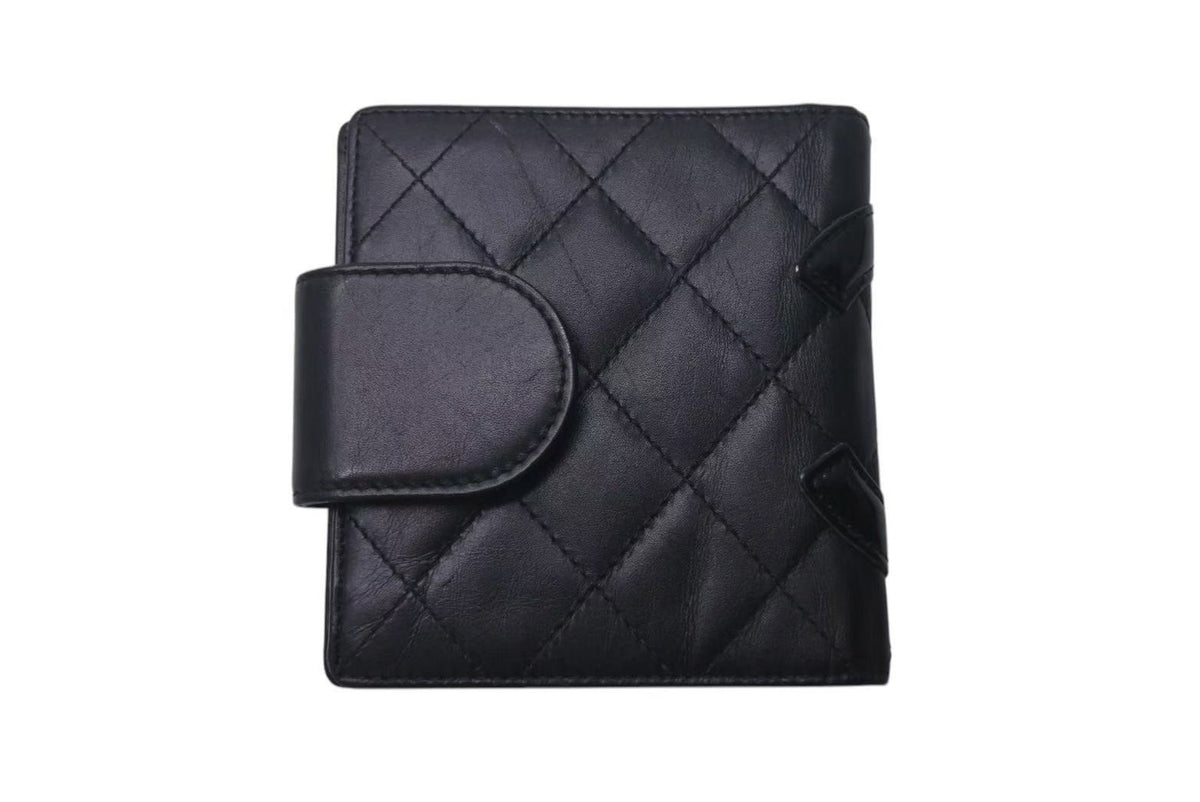 シャネル　CHANEL カンボンライン　二つ折り財布　がま口　ブラック　レザー 楽天市場】CHANEL(シャネル) カンボンライン がま口 コンパクト 財布