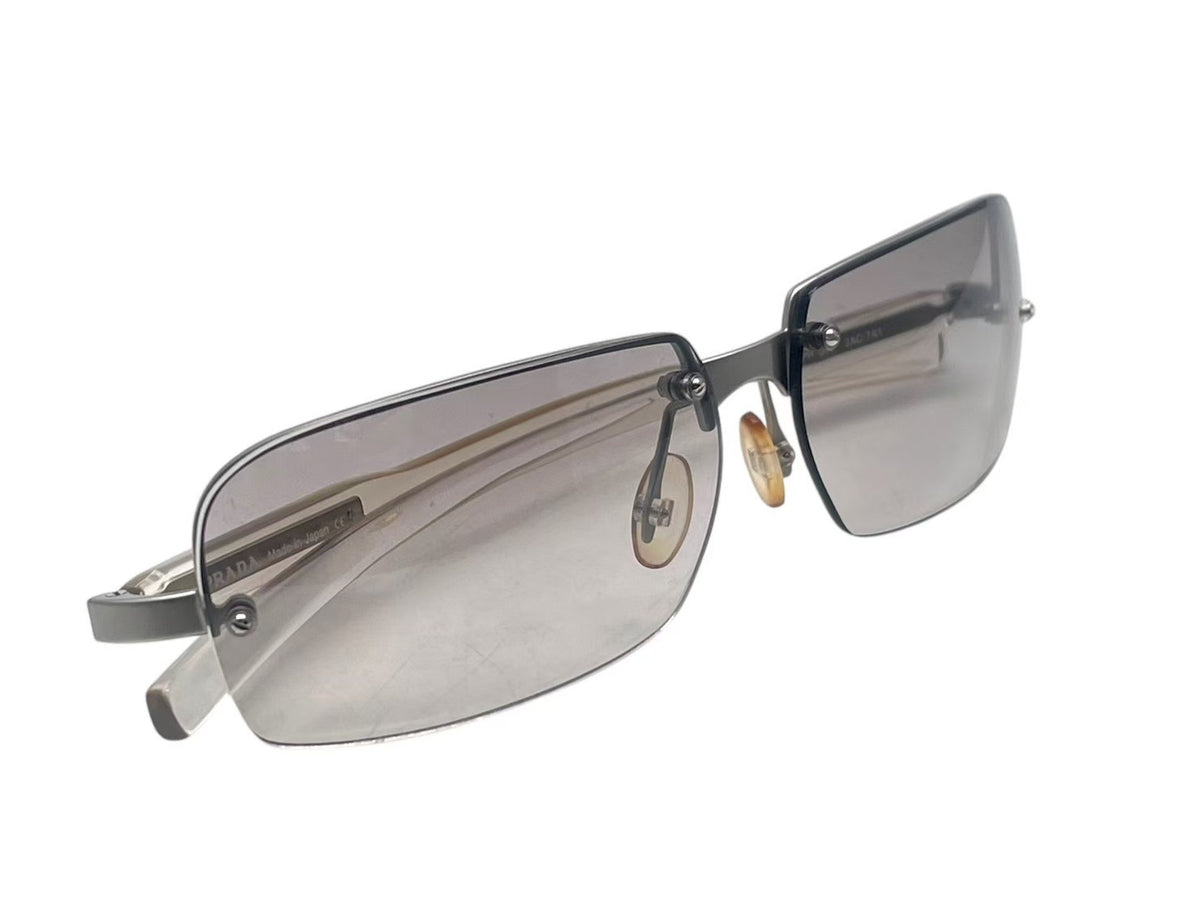 PRADA プラダ サングラス ハーフリム SPR 69C 2AC-7A1 メタル