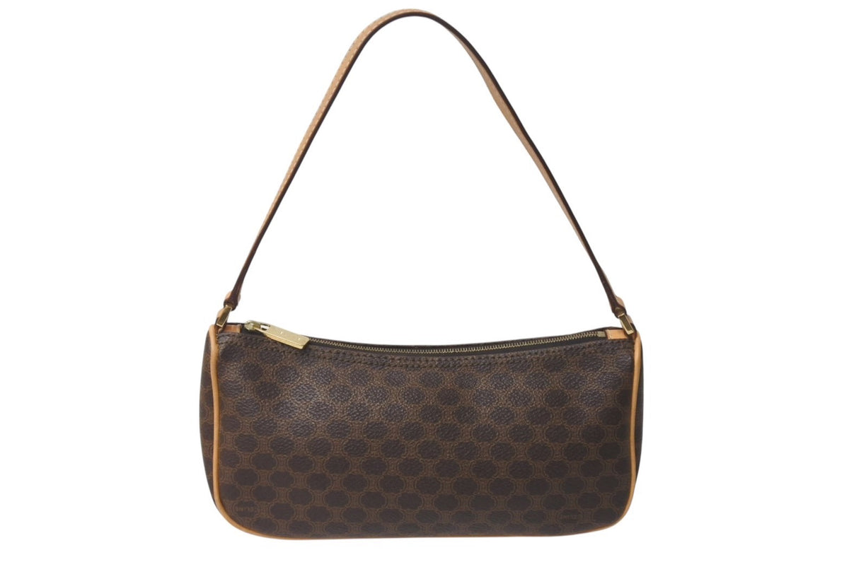 ☆美品・シリアル付☆CELINE マカダム アクセサリーポーチ ミニハンドバッグ ☆美品・シリアル付☆CELINE マカダム アクセサリーポーチ ミニ