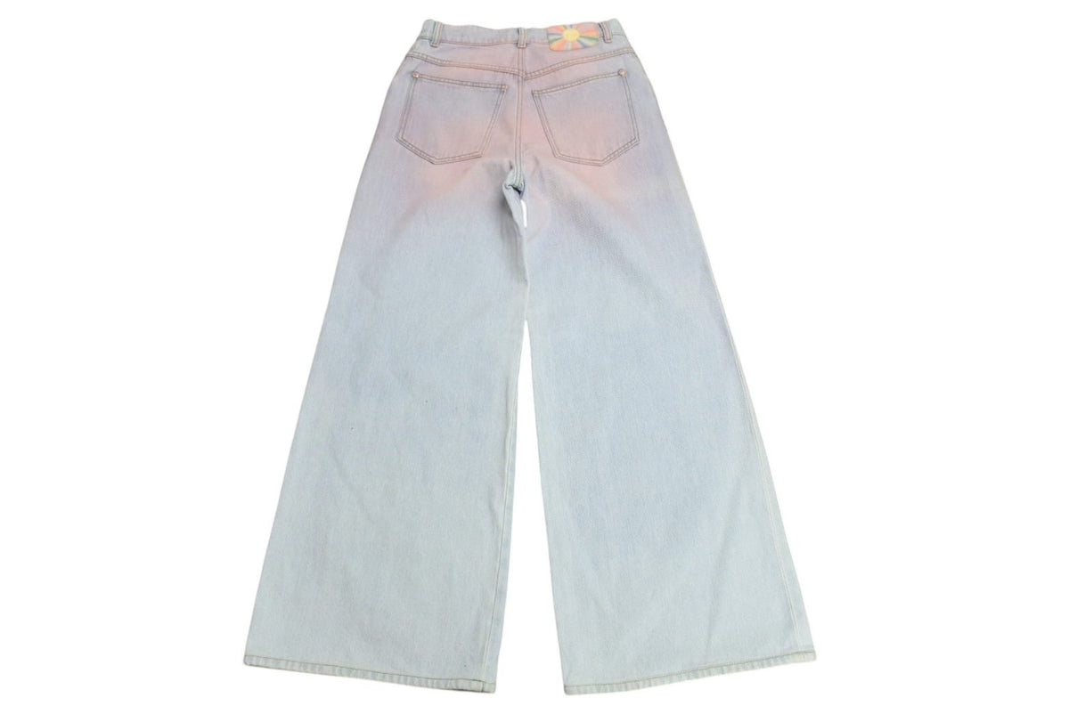 極美品 CHANEL シャネル グラデーション ココマーク ワイドデニム