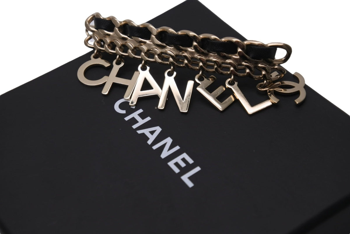 CHANEL シャネル バレッタ アクセサリー 小物 ブランドロゴ B19P GP レザー ゴールド ブラック 12.0g 美品 中古 53336 –  Casanova Vintage