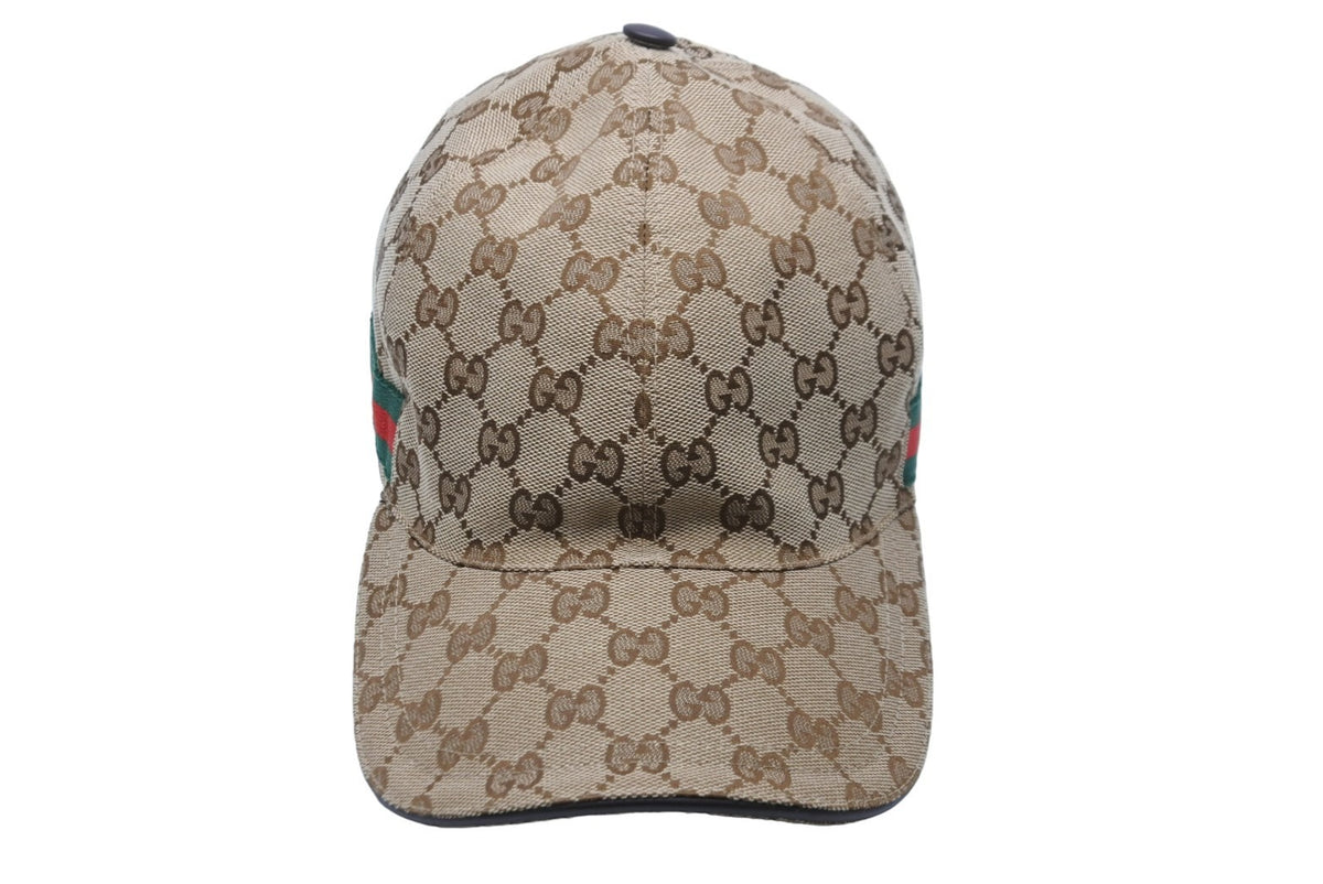 極美品 GUCCI グッチ ベースボールキャップ 帽子 GGキャンバス シェリーライン 200035 KQW8G ベージュ サイズL 中古 53856  – Casanova Vintage