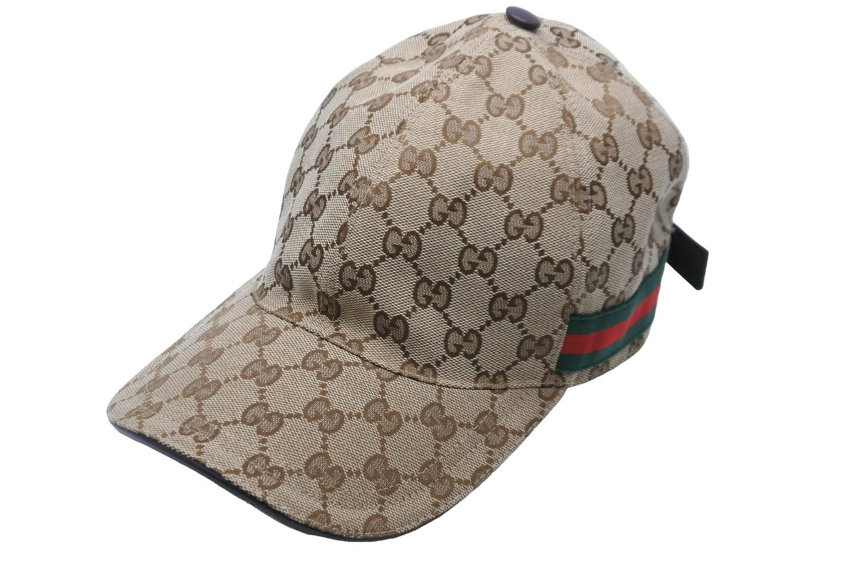 極美品 GUCCI グッチ ベースボールキャップ 帽子 GGキャンバス シェリーライン 200035 KQW8G ベージュ サイズL 中古 53856  – Casanova Vintage