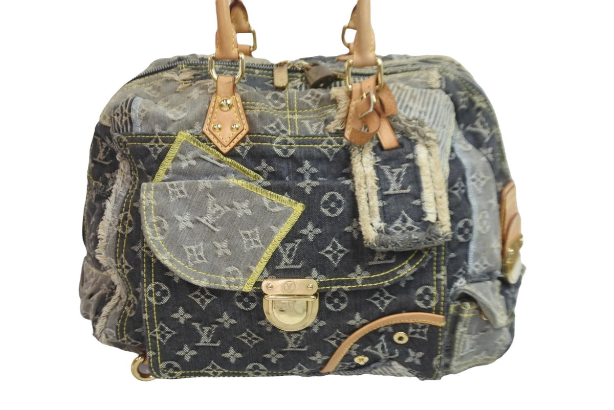 LOUIS VUITTON ルイヴィトン モノグラム デニム パッチワーク ボウリィ ショルダーバッグ M95377 グレー 良品 中古 56352  – Casanova Vintage