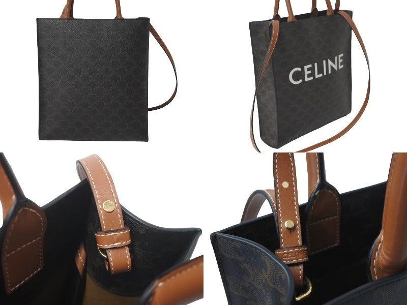 CELINE セリーヌ トートバッグ スモール トリオンフ バーティカル カバ トリオンフ キャンバス 191542BZK.04LU 美品 中古  59859 – Casanova Vintage