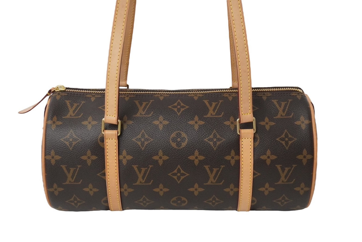 新品同様 LOUIS VUITTON ルイヴィトン モノグラム パピヨン30 ハンドバッグ ブラウン 新型 M40711 ロゴ ワンショルダー 中古  60107 – Casanova Vintage