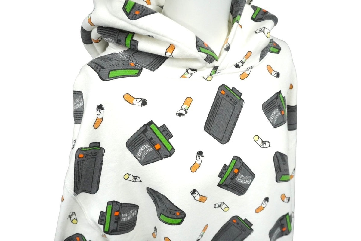 Billionaire Boys Club ビリオネアボーイズクラブ パーカー フーディー タバコ ウォークマン コットン ホワイト XL 美品 中古 60226 Billionaire Boys Club ビリオネアボーイズクラブ パーカー フーディー