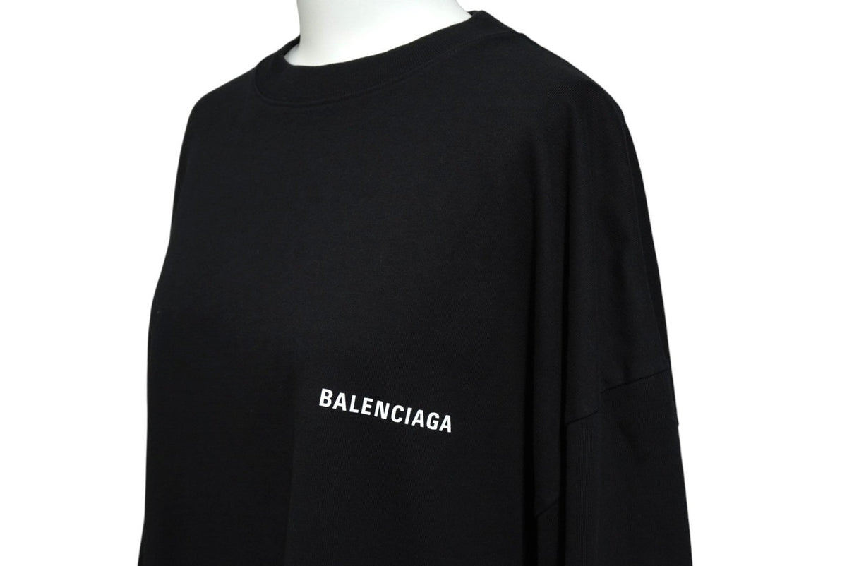 BALENCIAGA バレンシアガ DEFILE ロゴ プリント 長袖Ｔシャツ ブラック オーバーサイズ 641667 サイズXXS 中古 62066  – Casanova Vintage