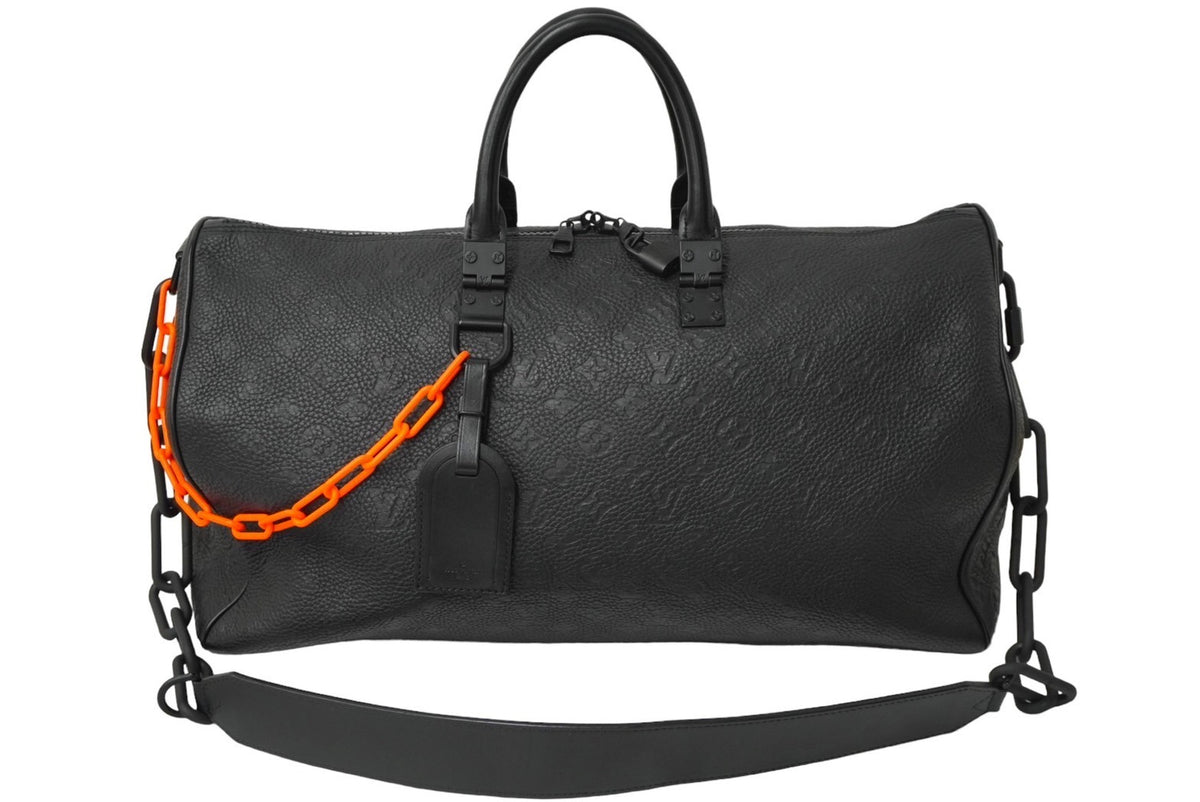 LOUIS VUITTON ルイ ヴィトン キーポル バンドリエール 50cm ボストンバッグ M53263 トリヨンレザー ブラック金具 美品 中古  62271 – Casanova Vintage