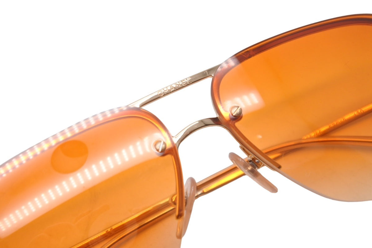 CHANEL シャネル サングラス ココマーク オレンジ系 ゴールド 4012 c