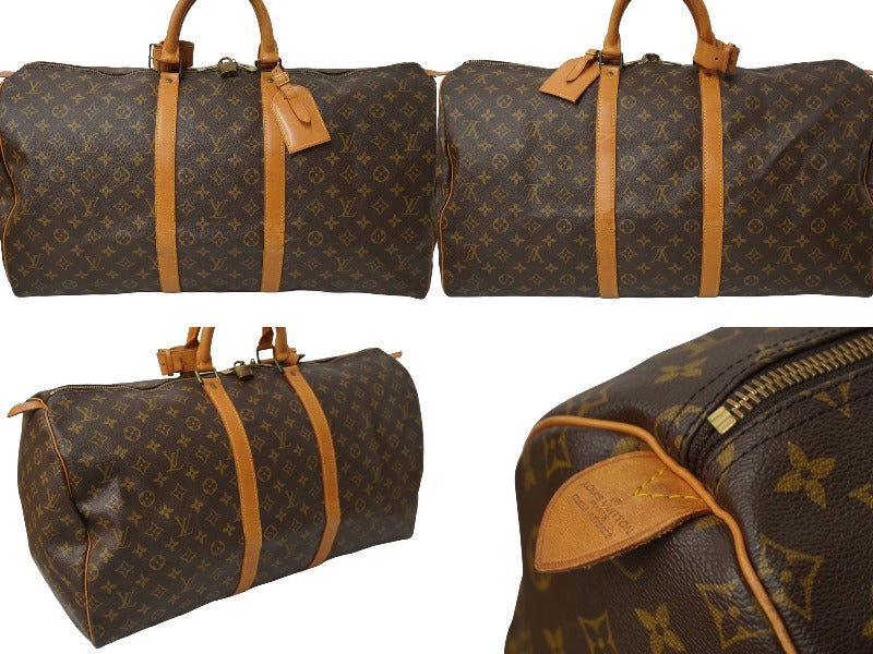 LOUIS VUITTON ルイヴィトン モノグラム キーポル 55 M41424 MI884 ボストンバッグ ブラウン ゴールド金具 美品 中古  62804 – Casanova Vintage