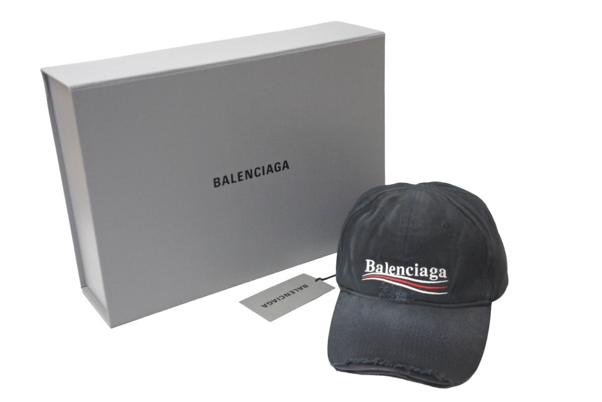 未使用 BALENCIAGA バレンシアガ POLITICAL DESTROYED キャップ 661884 410B2 コットン ブラック 中古  62937 – Casanova Vintage