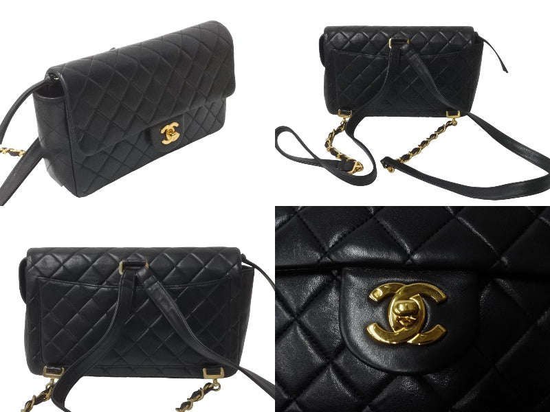 CHANEL シャネル リュック マトラッセ ブラック 3番台 ラムスキン ココマーク ゴールド金具 美品 中古 63693 – Casanova  Vintage