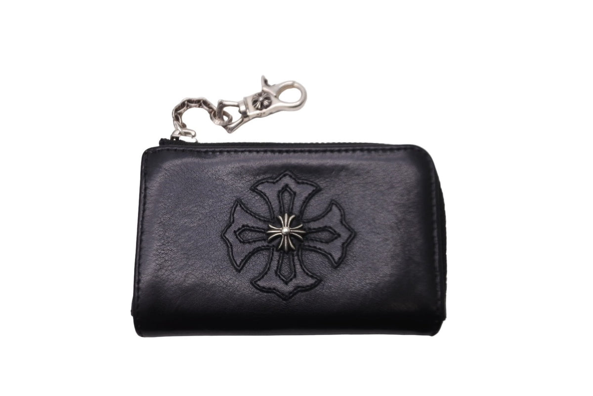 極美品 CHROME HEARTS クロムハーツ コインケース 小銭入れ ウォレットチェーン シルバー925 レザー 中古 64383 –  Casanova Vintage