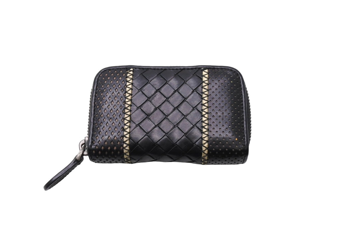 BottegaVeneta ボッテガヴェネタ コインケース ミニ財布 イントレチャート B00145234H ブラック 美品 中古 64647 –  Casanova Vintage