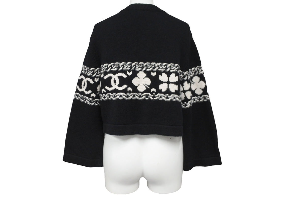 シャネル　カシミヤ　黒　美品！ CHANEL（シャネル） オールインワン ニット 34サイズ カシミヤ